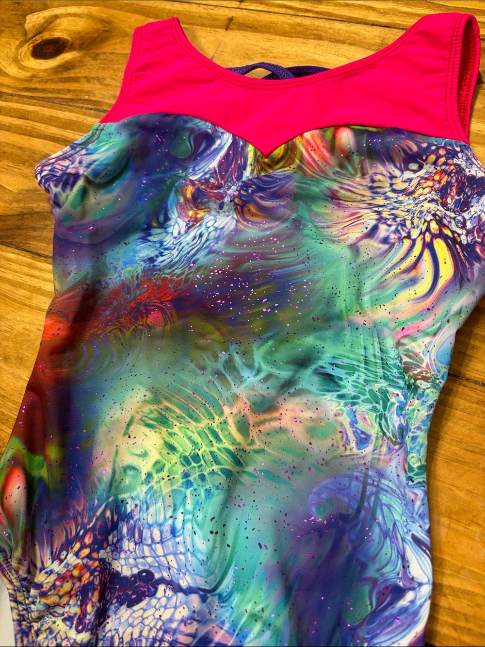 NWT Motionwear Petite Adult Gymnastics Leotard Style 1284 Color 730 - Picture 3 of 4